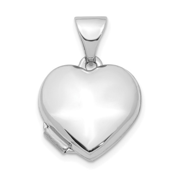 14K White Gold Heart 13mm Locket Pendant,All Products : American Fashion Style Bags On Sale